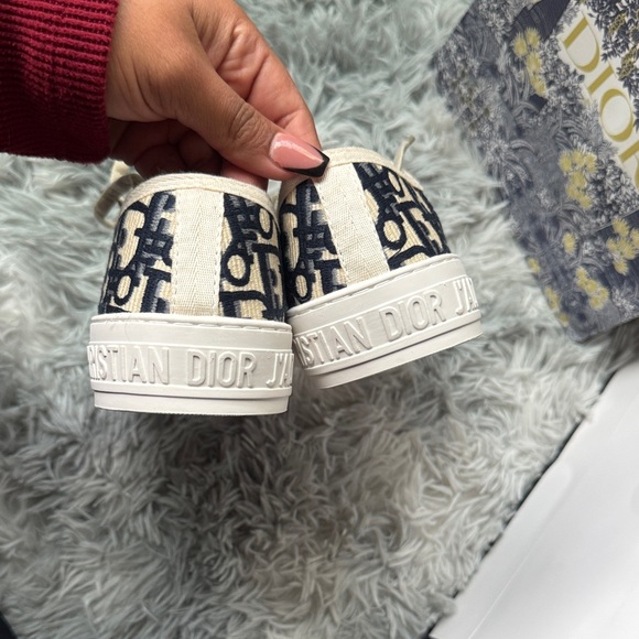 Dior Black and Cream Canvas Sneakers - Picture 5 of 8